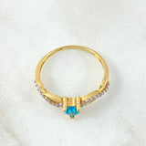 Solitaire Heart Linear Ring 1.95gr / Size 7 1/4 / 18K Gold