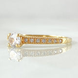 Solitaire Churumbela Ring 1.35gr / Size 5 1/2 / 18K Yellow Gold