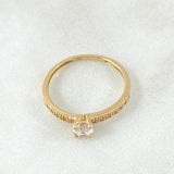 Solitaire Churumbela Ring 1.35gr / Size 5 1/2 / 18K Yellow Gold