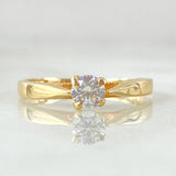 Solitaire Central Ring 1.45gr / Size 5 1/2 / 18K Gold
