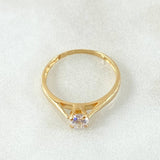Solitaire Central Ring 1.45gr / Size 5 1/2 / 18K Gold
