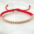 Red Polished Beads Bracelet 1.5gr / 18K Rose Gold *