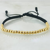 Black Polished Beads Bracelet 1.5gr / 18K Yellow Gold *