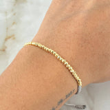Gray Beads Diamond Cut Bracelet 1.8gr / 18K Yellow Gold *