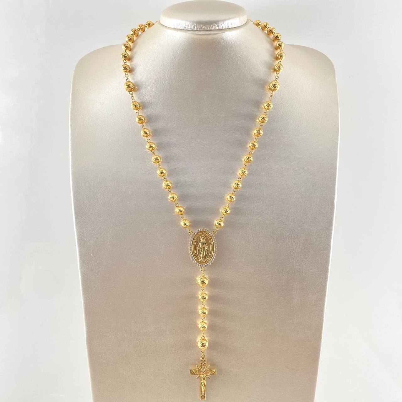 Cross Rosary Miraculous Cross 28.1gr / 23.6in / 18K Gold ©