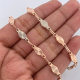 Rustic Chain Link 12.05gr / 21.9in / Two Tone White Rose 18K $