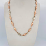 Rustic Chain Link 12.05gr / 21.9in / Two Tone White Rose 18K $