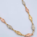 Rustic Chain Link 12.9gr / 22.2in / Three Golds 18K $