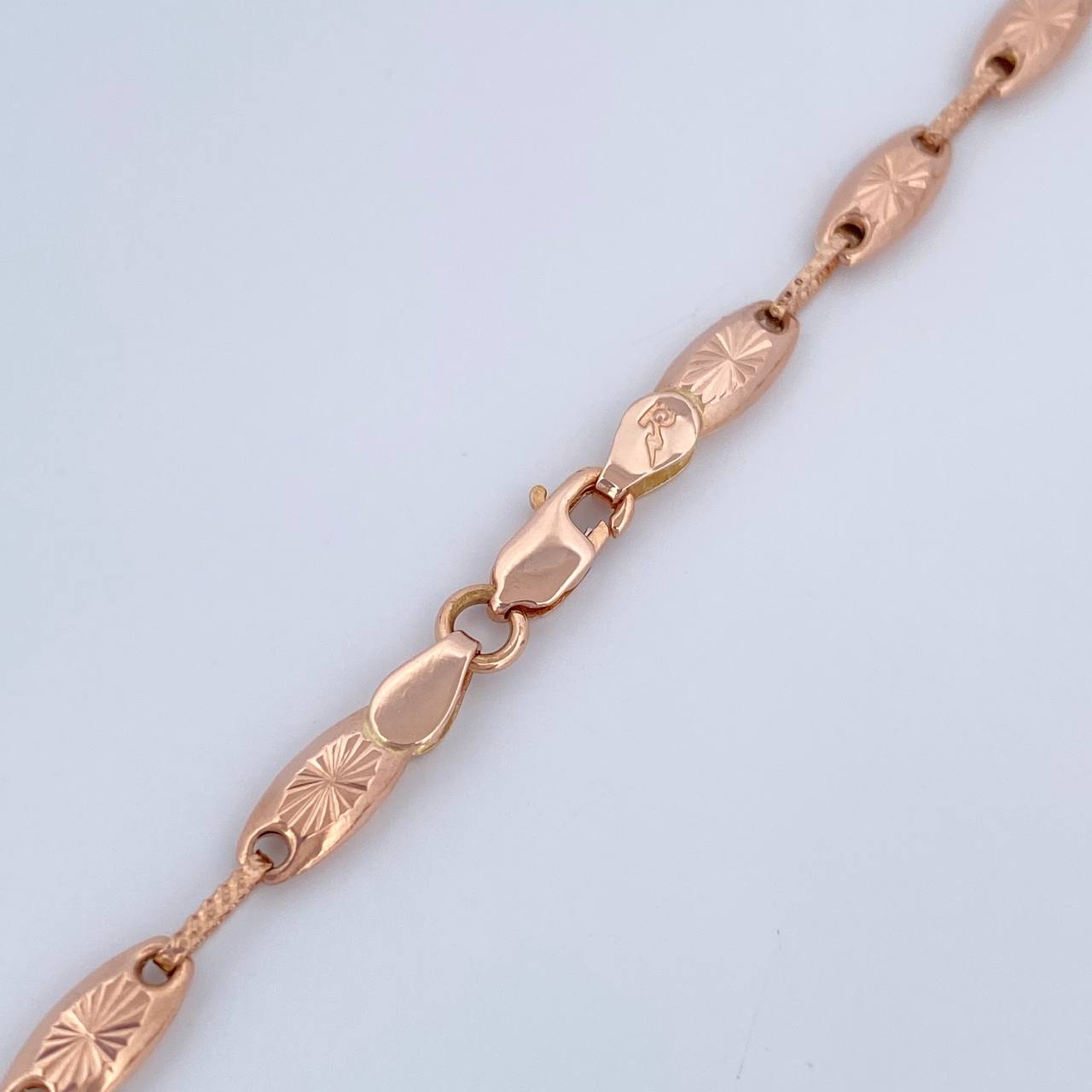 Rustic Chain Link 11.2gr / 22.0in / Two Tone White Rose 18K $