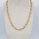 Rustic Chain Link 11.2gr / 22.0in / Two Tone White Rose 18K $