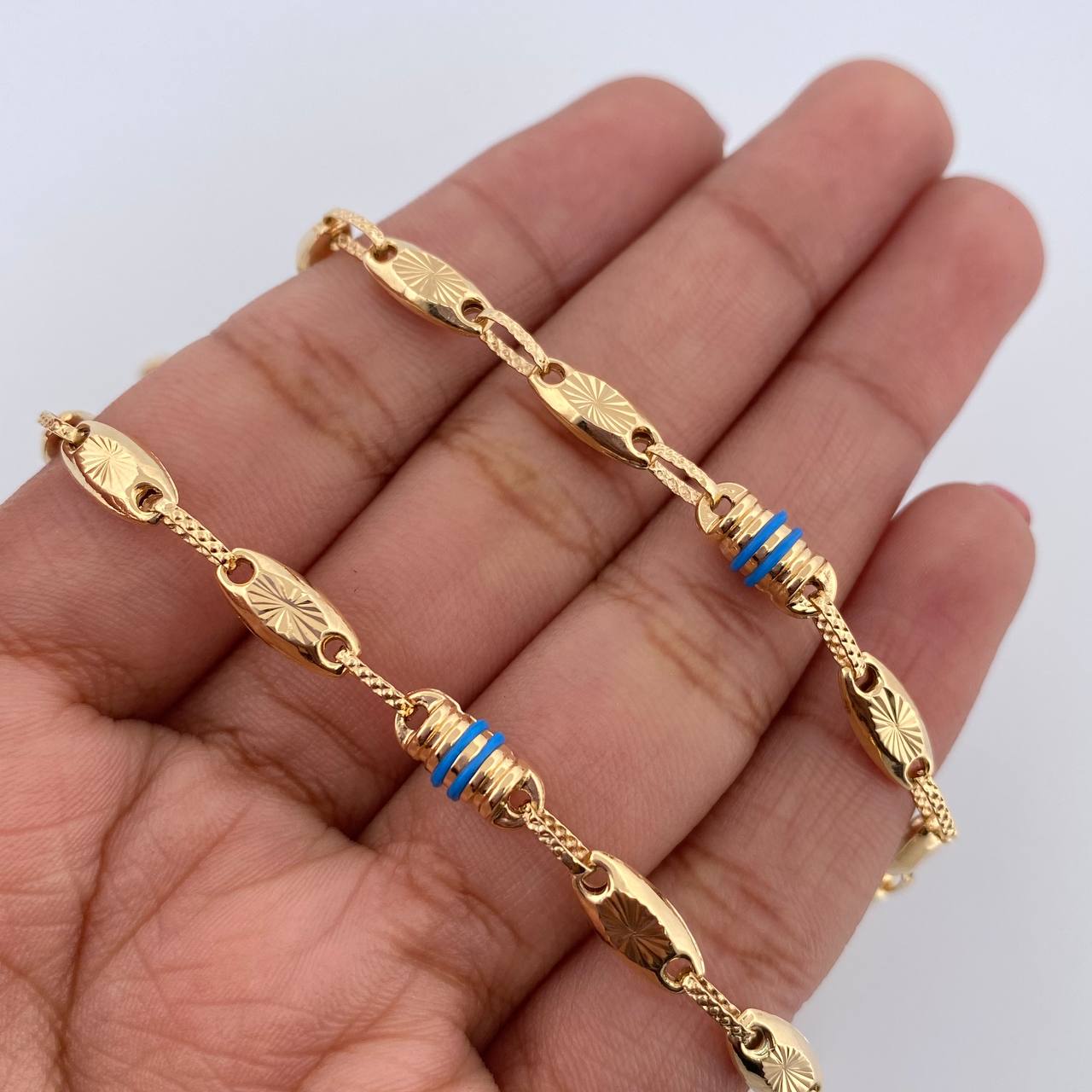 Rustic Chain Link 12.6gr / 22.3in / 18K Gold $