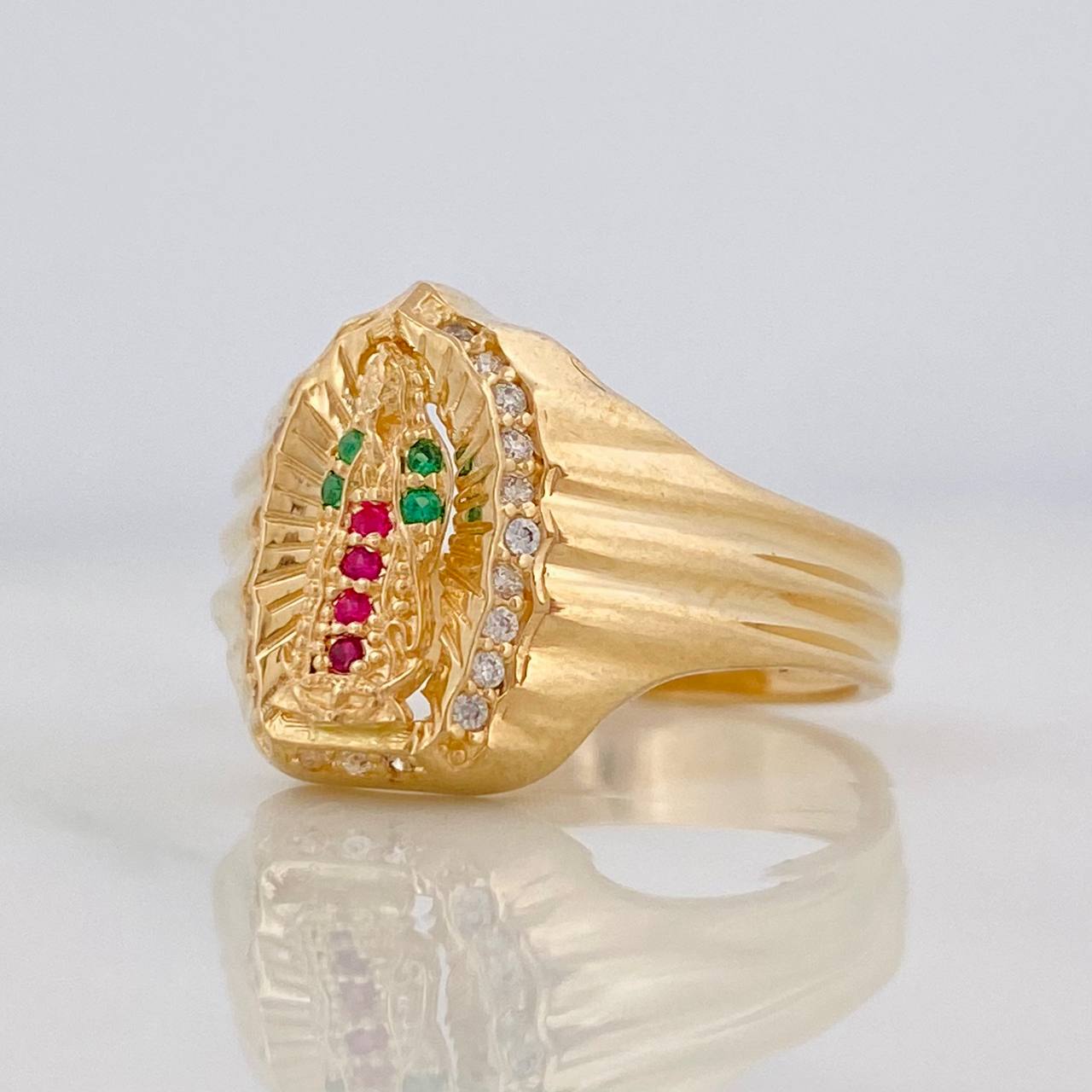 Anillo Virgen de Guadalupe 4.25g / T7 1/2 Oro Amarillo 18K