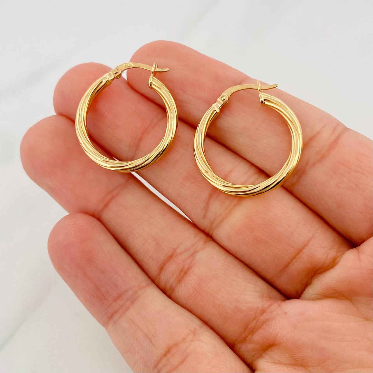 Candongas Espiral 1.75g / 1 in Oro Amarillo 18K