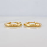 Candongas Espiral 0.9g / 1/2 in Oro Amarillo 18K