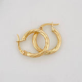 Candongas Espiral 0.9g / 1/2 in Oro Amarillo 18K