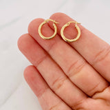 Candongas Espiral 0.85g / 1/2 in Oro Amarillo 18K