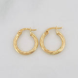 Candongas Espiral 0.9g / 1/2 in Oro Amarillo 18K