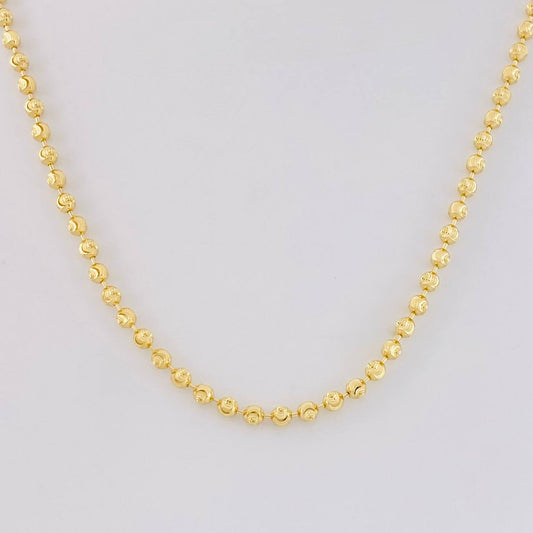 Cadena Militar Diamantada Media Luna 10 g / 19 3/4 in / 2.4 mm Oro Amarillo 18K