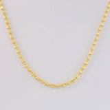 Cadena Militar Diamantada Media Luna 13.9 g / 27 3/4 in / 2.4 mm Oro Amarillo 18K