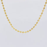 Cadena Militar Diamantada Media Luna 8.15 g / 16 1/4 in / 2.4 mm Oro Amarillo 18K
