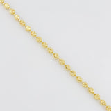 Cadena Militar Diamantada Media Luna 10 g / 17 3/4 in / 2.4 mm Oro Amarillo 18K