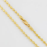 Cadena Militar Diamantada Media Luna 13.9 g / 27 3/4 in / 2.4 mm Oro Amarillo 18K