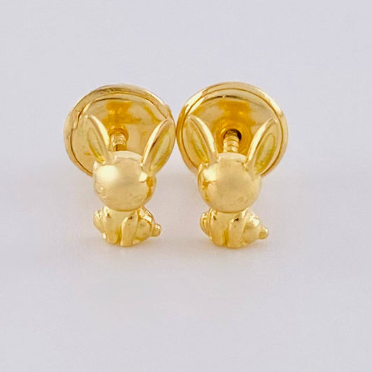 Topos Conejo De Pascua 0.6 g / in / 6.3 mm Oro Amarillo 18K