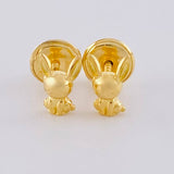 Stud Earrings Easter Bunny 0.6 g / in / 6.3 mm Yellow Gold 18K