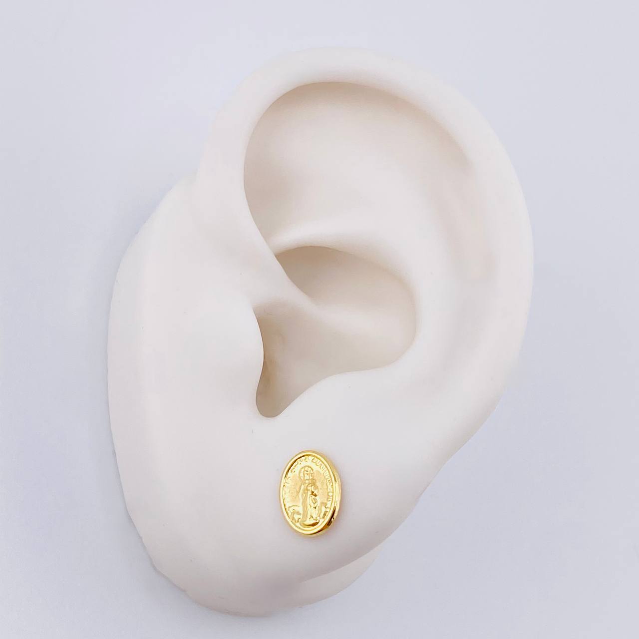 Topos Virgen Maria Auxiliadora 0.7 g / in / 7.8 mm Oro Amarillo 18K