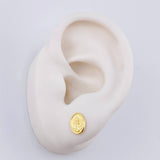 Topos Virgen Maria Auxiliadora 0.75 g / in / 7.8 mm Oro Amarillo 18K