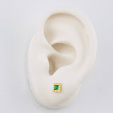 Topos Halo Cuadrado 0.65g / in / 4.4mm Oro Amarillo 18K