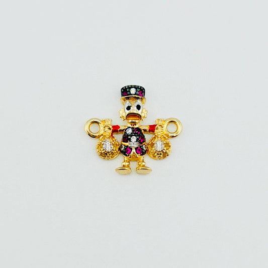 Herraje Pato Bolsa Dinero 1.45gr / 3/4 in / Dos Oros Amarillo Blanco 18K