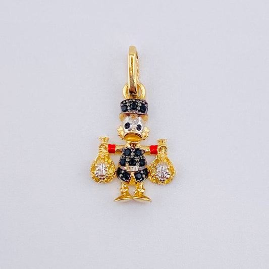 Dije Pato Bolsa Dinero 1.45gr / 3/4 in / Oro Amarillo 18K