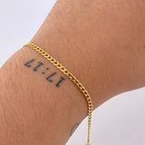 Cuban Links Bracelet 1.3gr / 7 1/2 in / 2.4mm Yellow Gold +1 18K