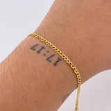 Cuban Links Bracelet 1.3gr / 7 3/4 in / 2.4mm Yellow Gold +1 18K