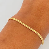 Flat Snake Bracelet 1.35gr / 7.5in / +3 18K Gold &