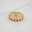 Anillo 15'S 3.3 g / T7 Dos Oros Amarillo Blanco 18K