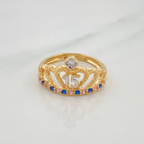 Anillo 15'S 3.3 g / T7 Dos Oros Amarillo Blanco 18K