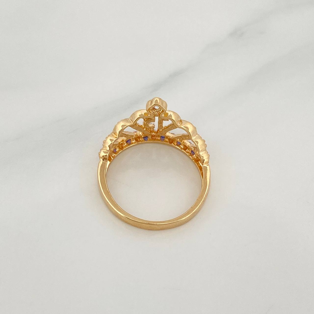 Anillo 15'S 3.3 g / T7 Dos Oros Amarillo Blanco 18K