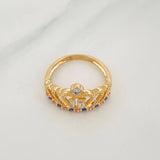 Anillo 15'S 3.3 g / T7 Dos Oros Amarillo Blanco 18K