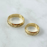 Custom Made to Order Ring Hoop Half Round Wedding 13gr / 18K Yellow Gold