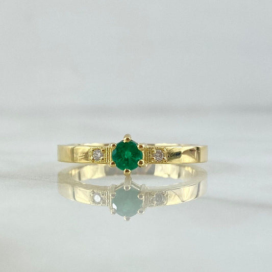 Custom Made to Order Emerald Diamond Ring Customize 6gr / 18K Yellow Gold