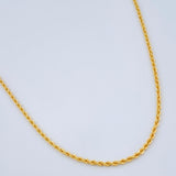Rope Chain 1.85gr / 20.1in / 18K Gold +3$