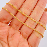 Rope Chain 1.85gr / 20.1in / 18K Gold +3$