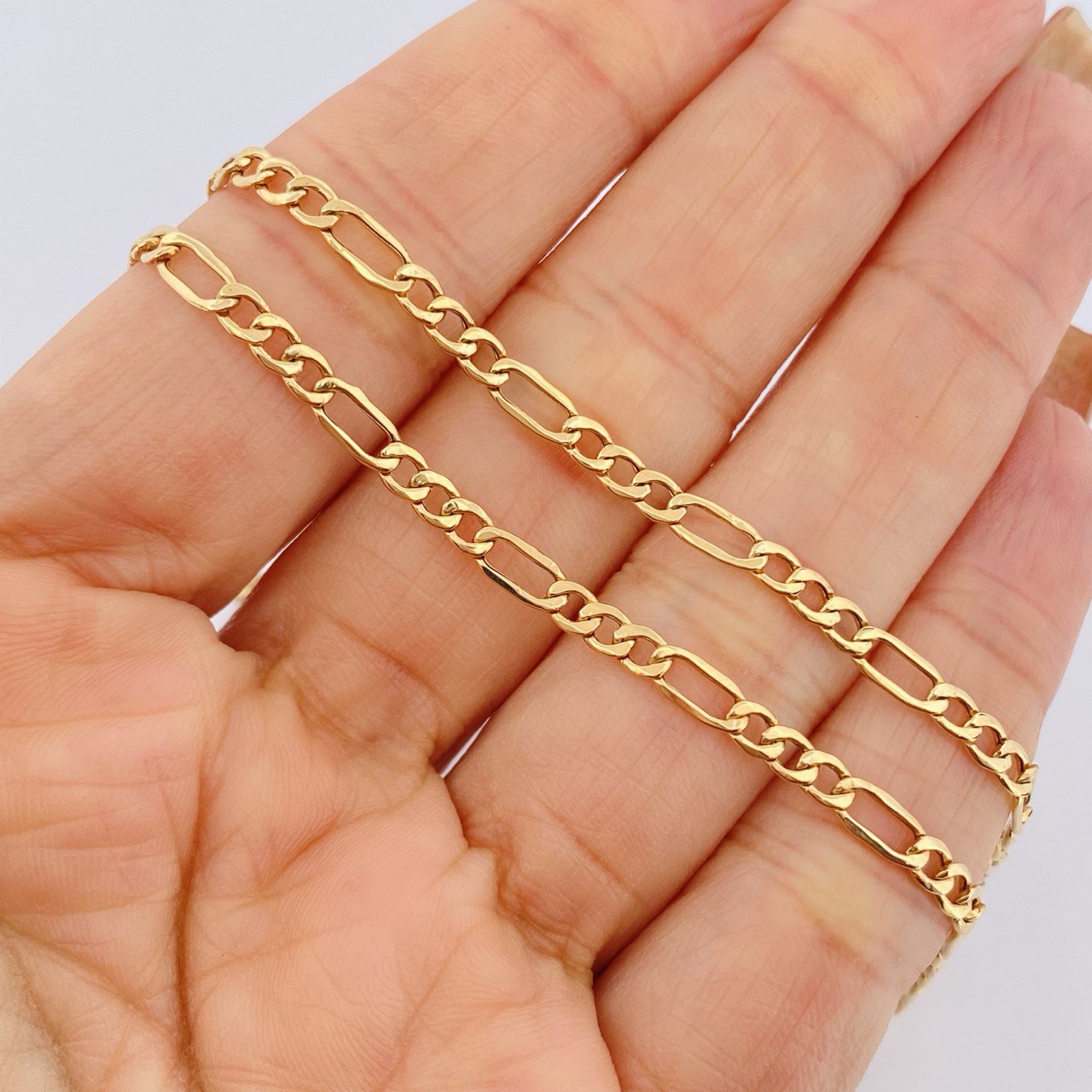 Figaro Chain 4.05gr / 18.0in / 18K Gold +1$