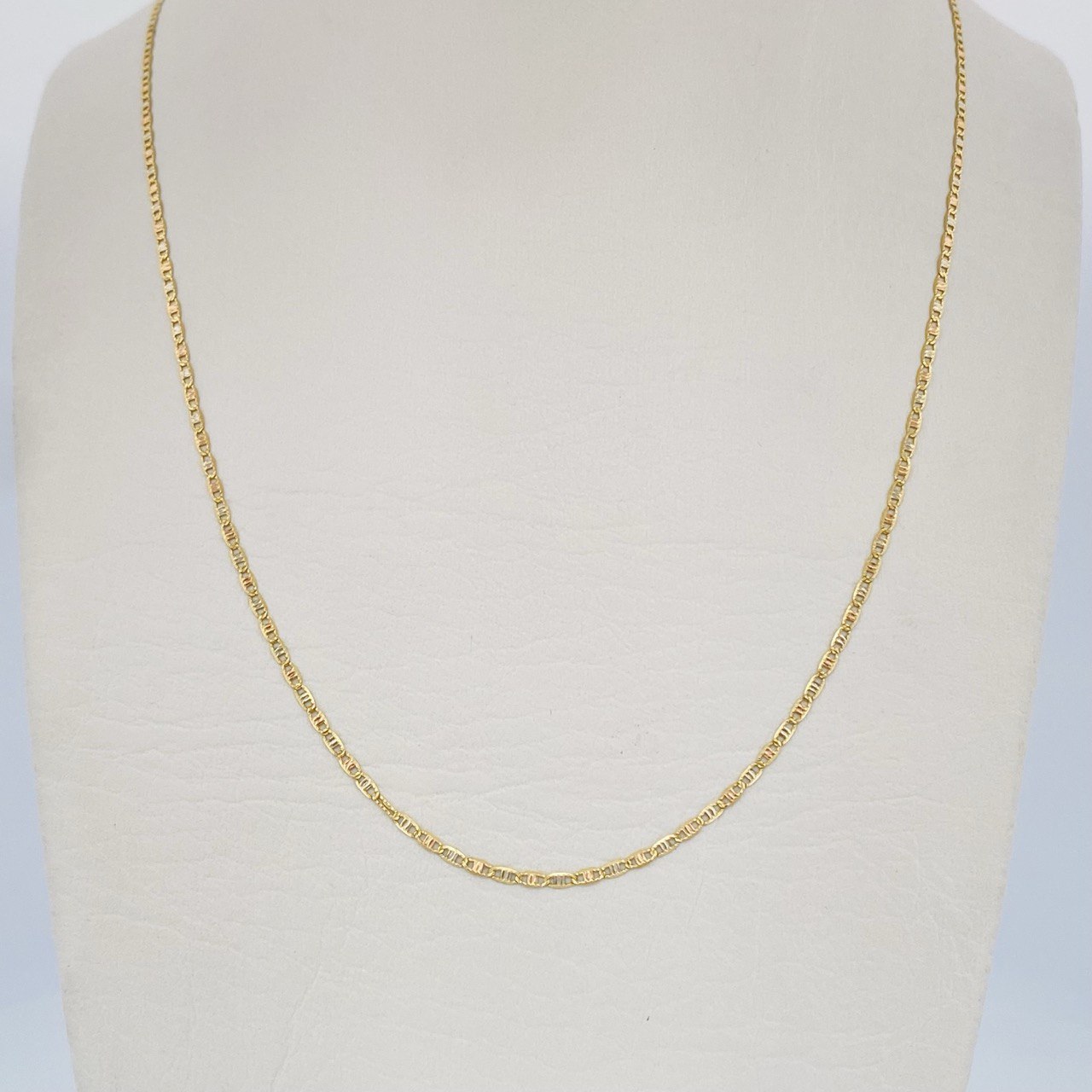 Flat Mariner Chain 1.3gr / 17.8in / Three Golds +3 18K &
