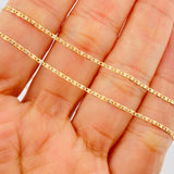 Flat Mariner Chain 1.3gr / 17.8in / Three Golds +3 18K &