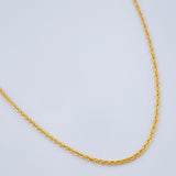 Rope Chain 1.5gr / 17 3/4 in / 18K Gold +3 $