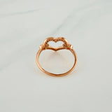 Anillo Corazones 2.05gr / T7 / Oro Rosa 18K &