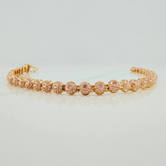 Pulso Tennis 9.75gr / 7 3/4 in / 4.2mm Oro Amarillo 18K &